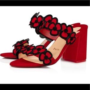 NIB Discontinued Christian Louboutin Tres Pansy Velours